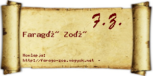 Faragó Zoé névjegykártya